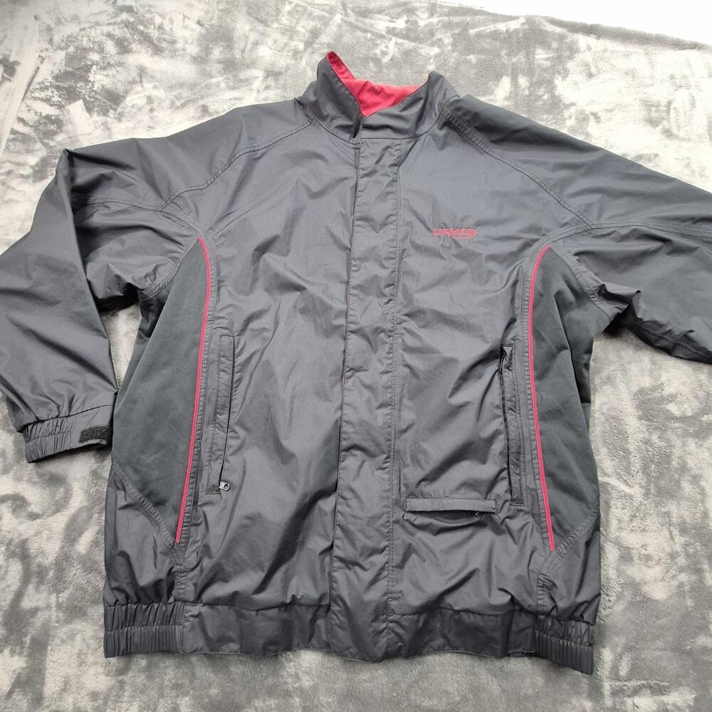 FootJoy DryJoys Jacket Mens XL Black Gray Golf Rain Windbreaker Lake Of Isles